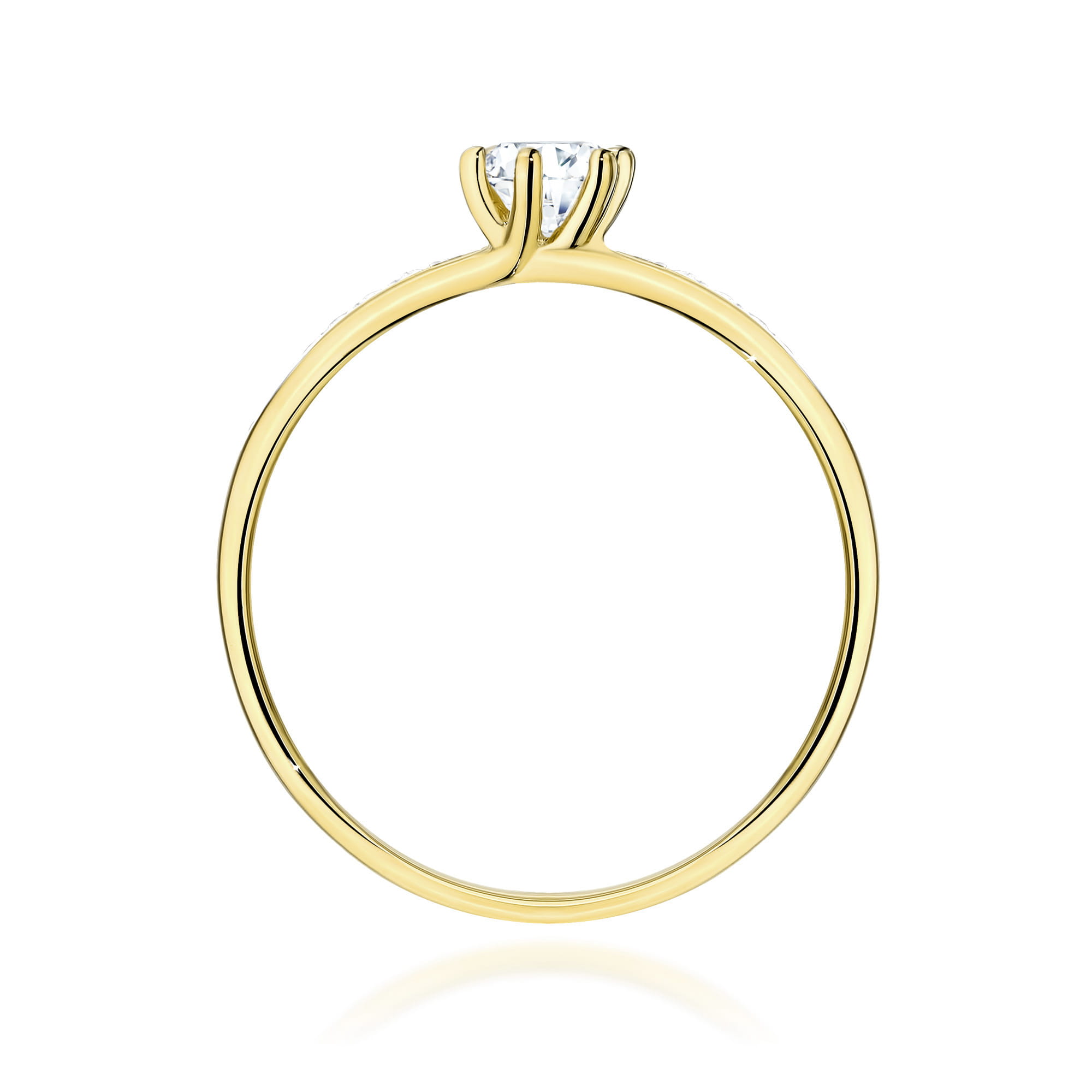Prsteň W0459 Laboratórny diamant 0,25ct žlté zlato Au 585/1000 - 2