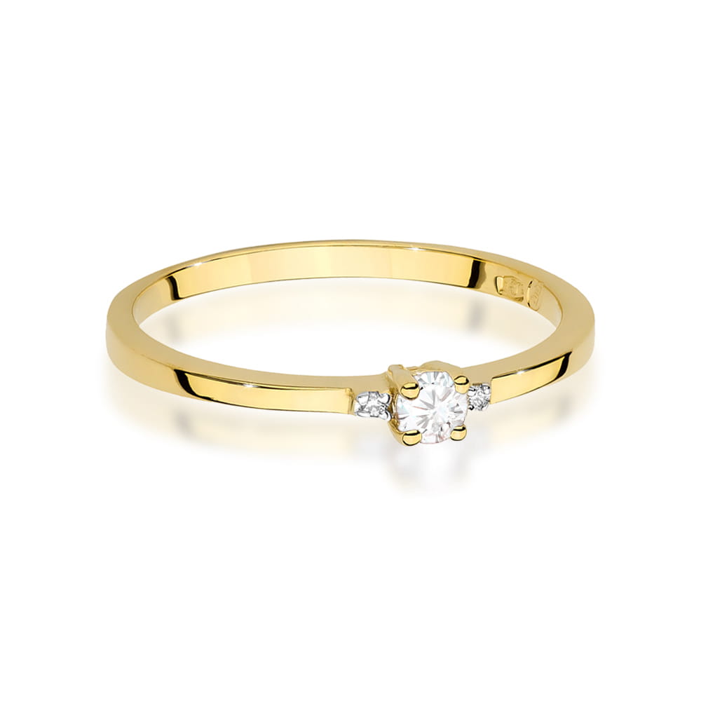 Prsteň W0464 Diamant 0,10ct žlté zlato Au 585/1000 - 1