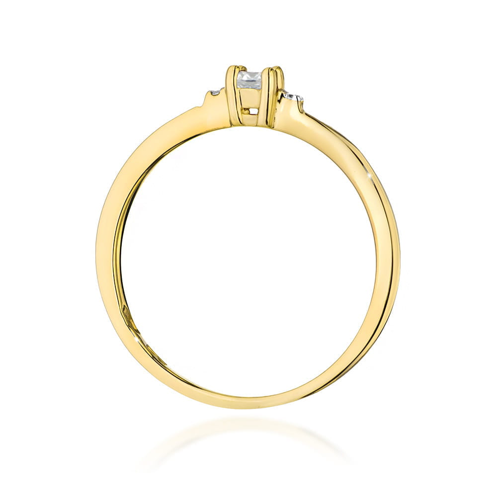 Prsteň W0464 Diamant 0,10ct žlté zlato Au 585/1000 - 2