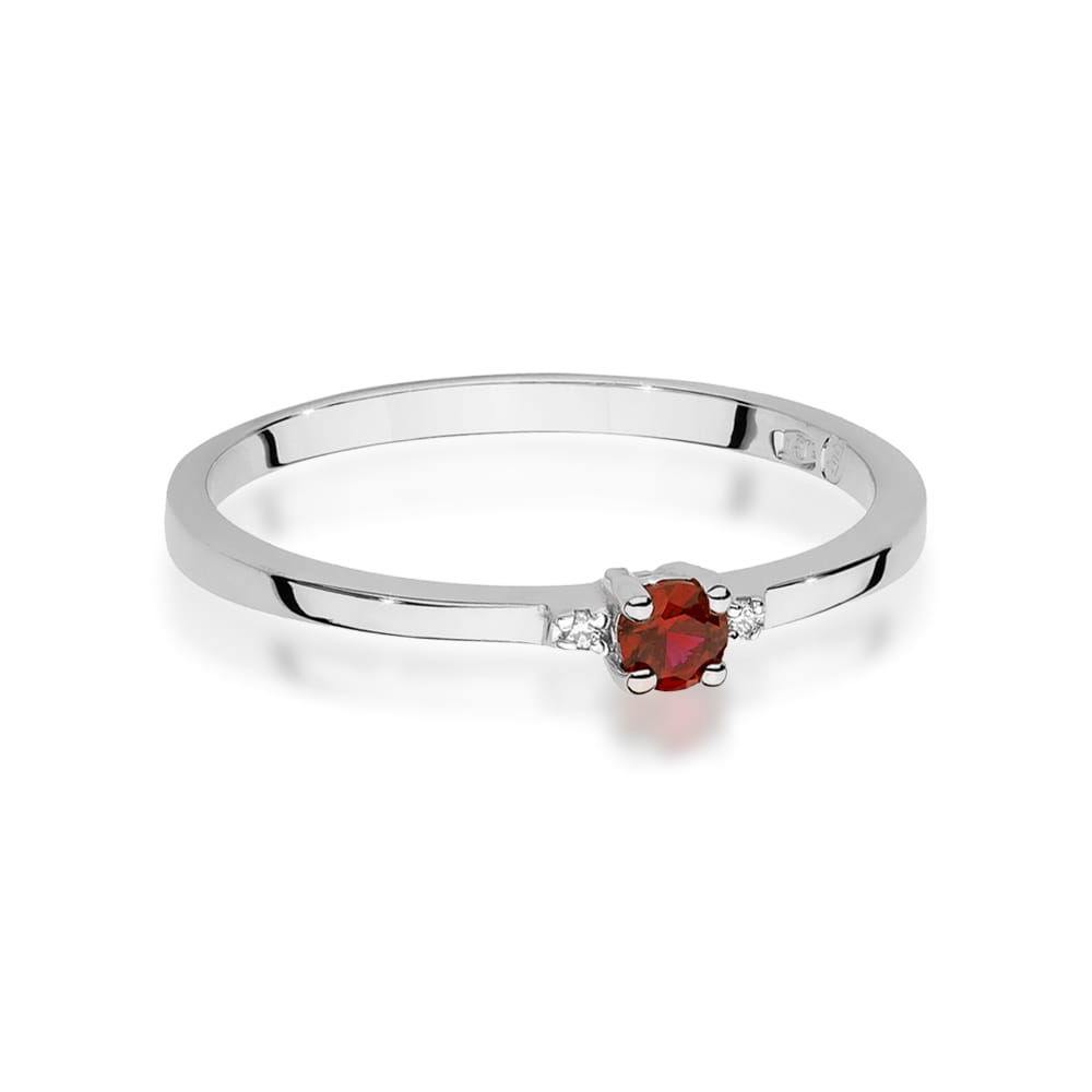 Prsteň W0464 Ruby 0,15ct biele zlato Au 585/1000 - 1
