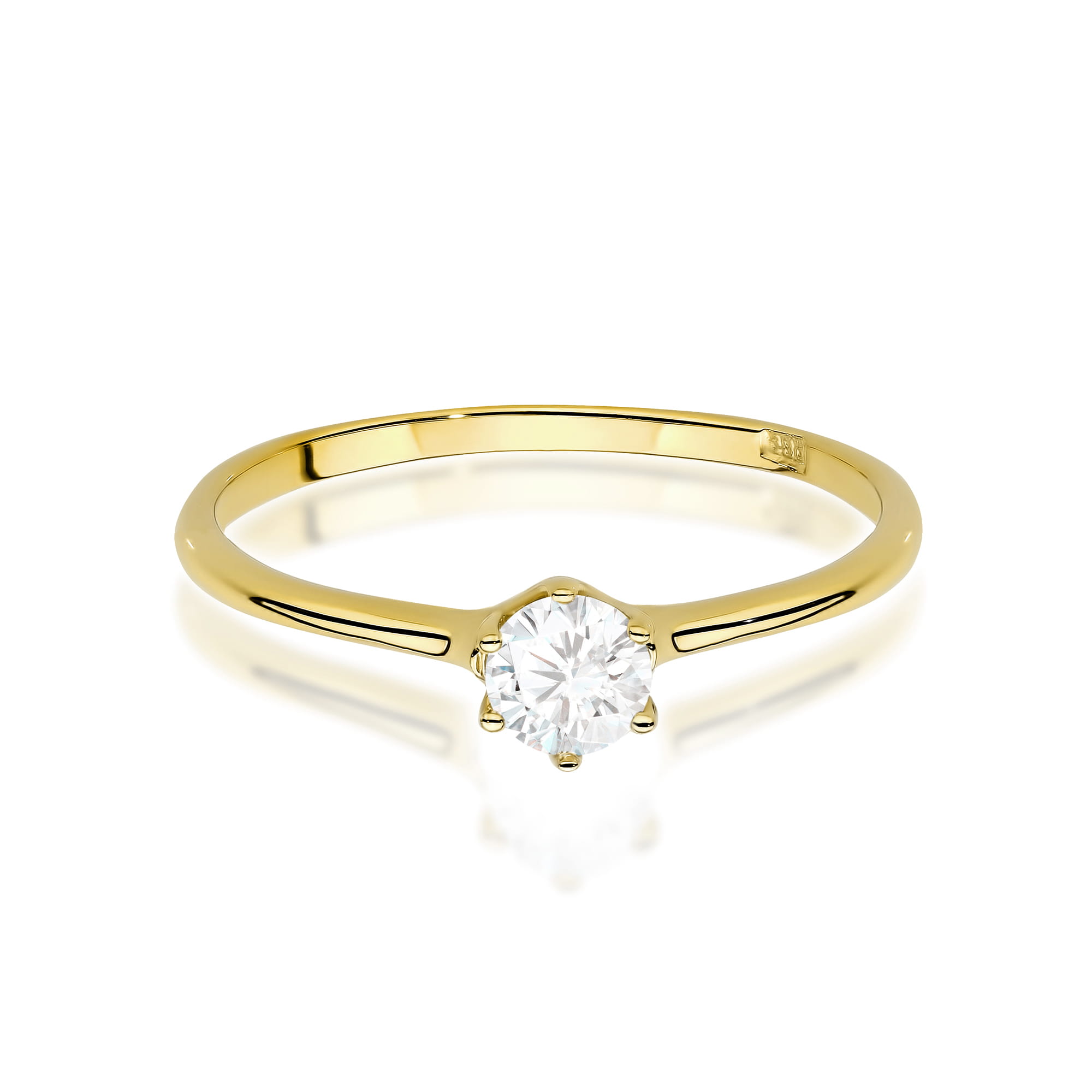 Prsteň W0499 Laboratory Diamond 0,25ct žlté zlato Au 585/1000 - 1