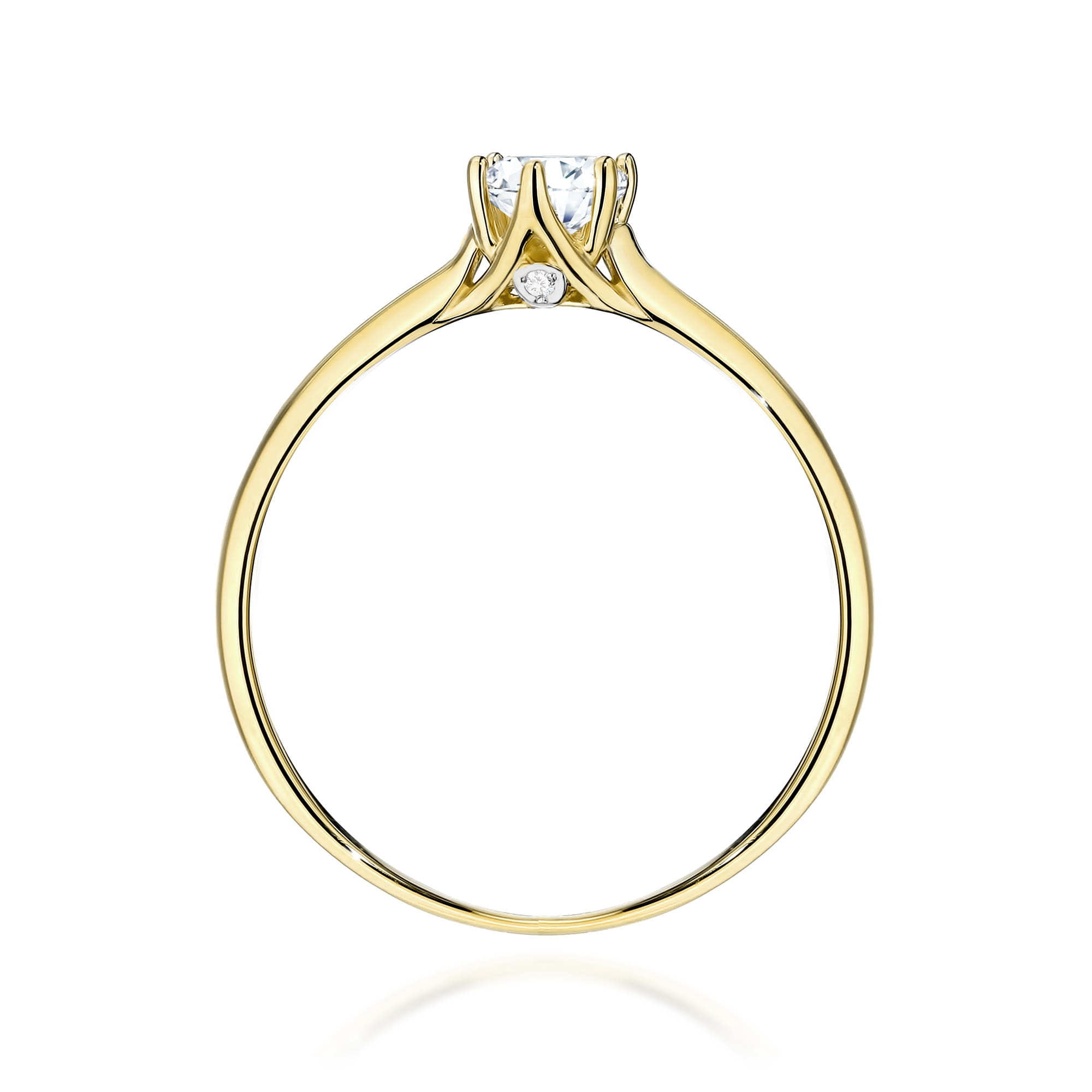 Prsteň W0499 Laboratory Diamond 0,25ct žlté zlato Au 585/1000 - 2