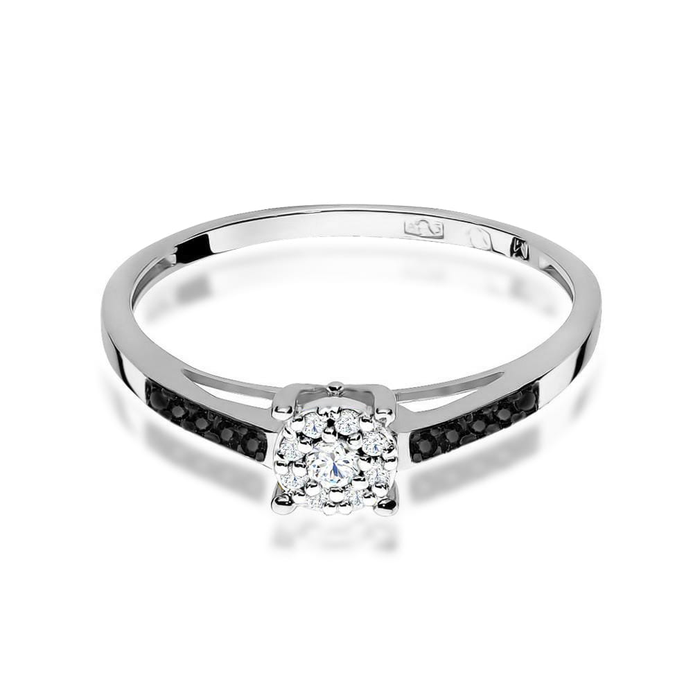 Prsteň W055 Diamant 0,08ct biele zlato Au 585/1000 - 1
