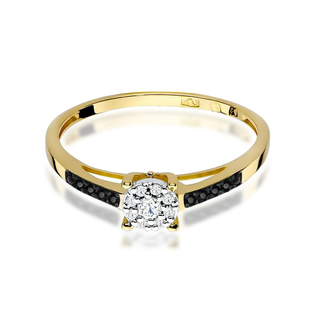 Prsteň W055 Diamant 0,08ct žlté zlato Au 585/1000 - 1