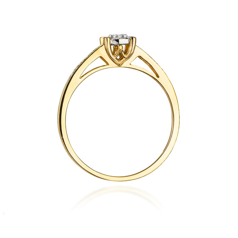 Prsteň W055 Diamant 0,08ct žlté zlato Au 585/1000 - 2