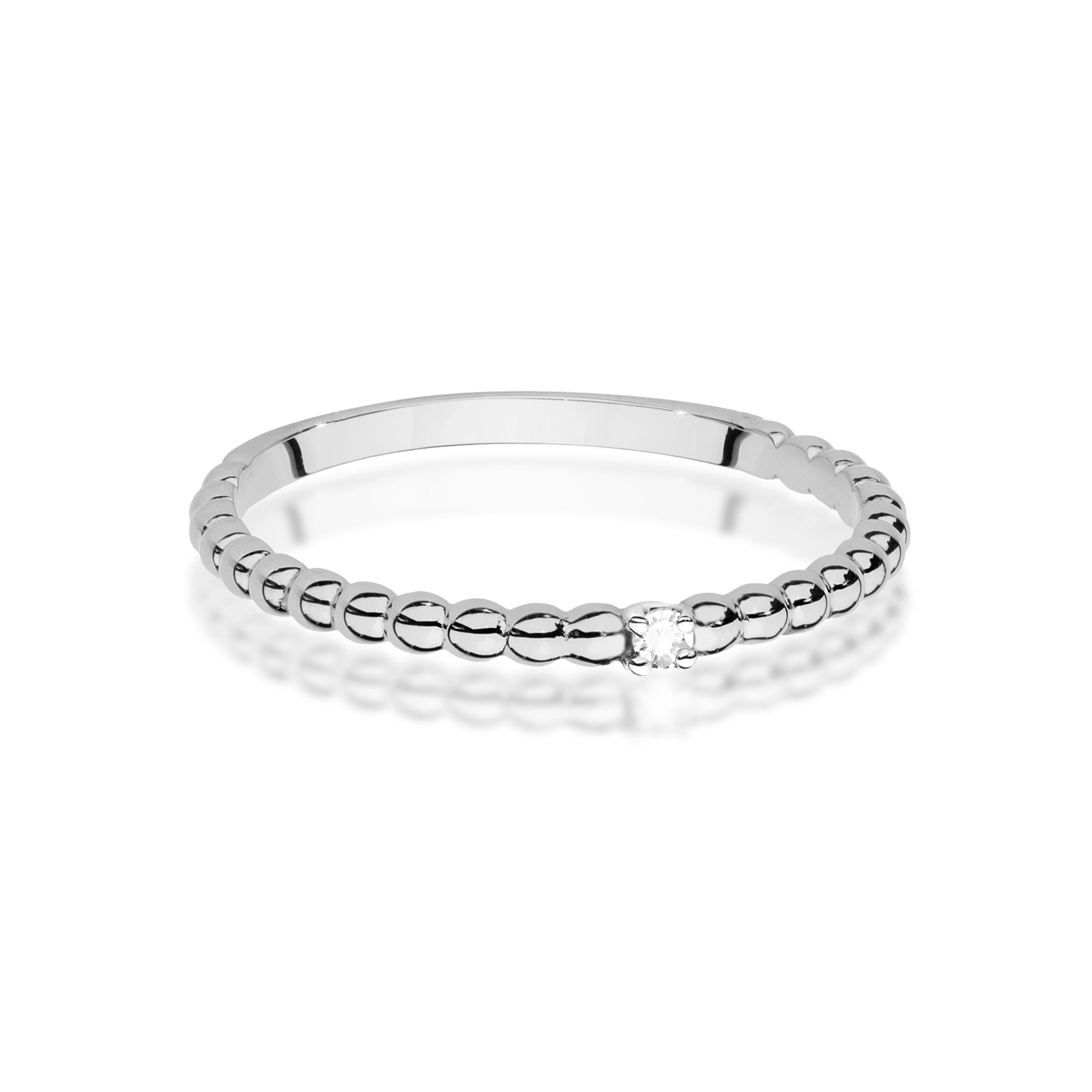 Prsteň W0601 Diamant 0,02ct biele zlato Au 585/1000 - 1