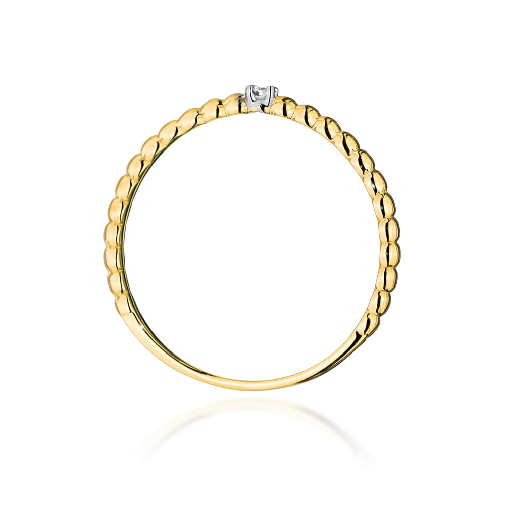 Prsteň W0601 Diamant 0,02ct žlté zlato Au 585/1000 - 2