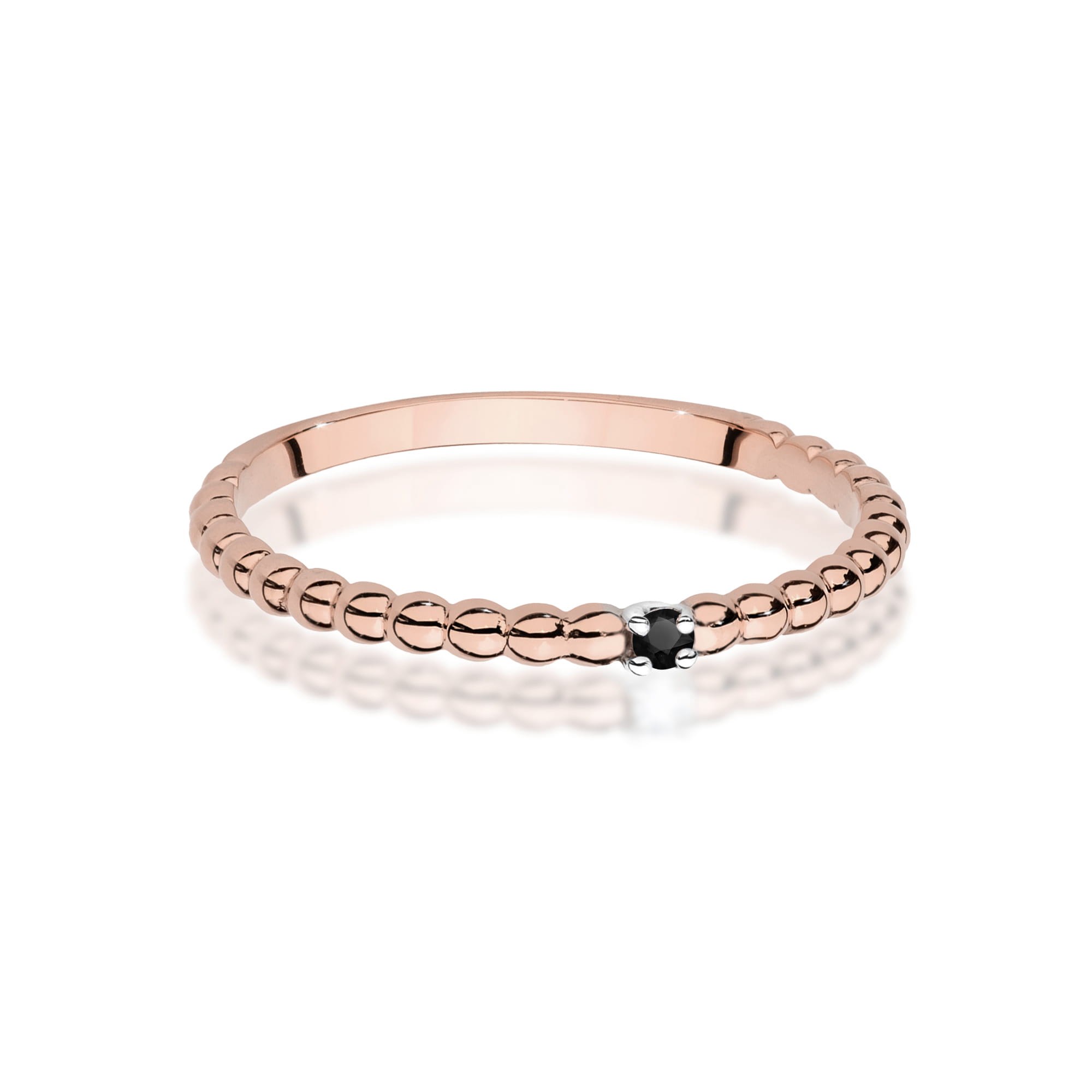 Prsteň W0601 Black Diamond 0,02ct biele zlato Au 585/1000 - 1