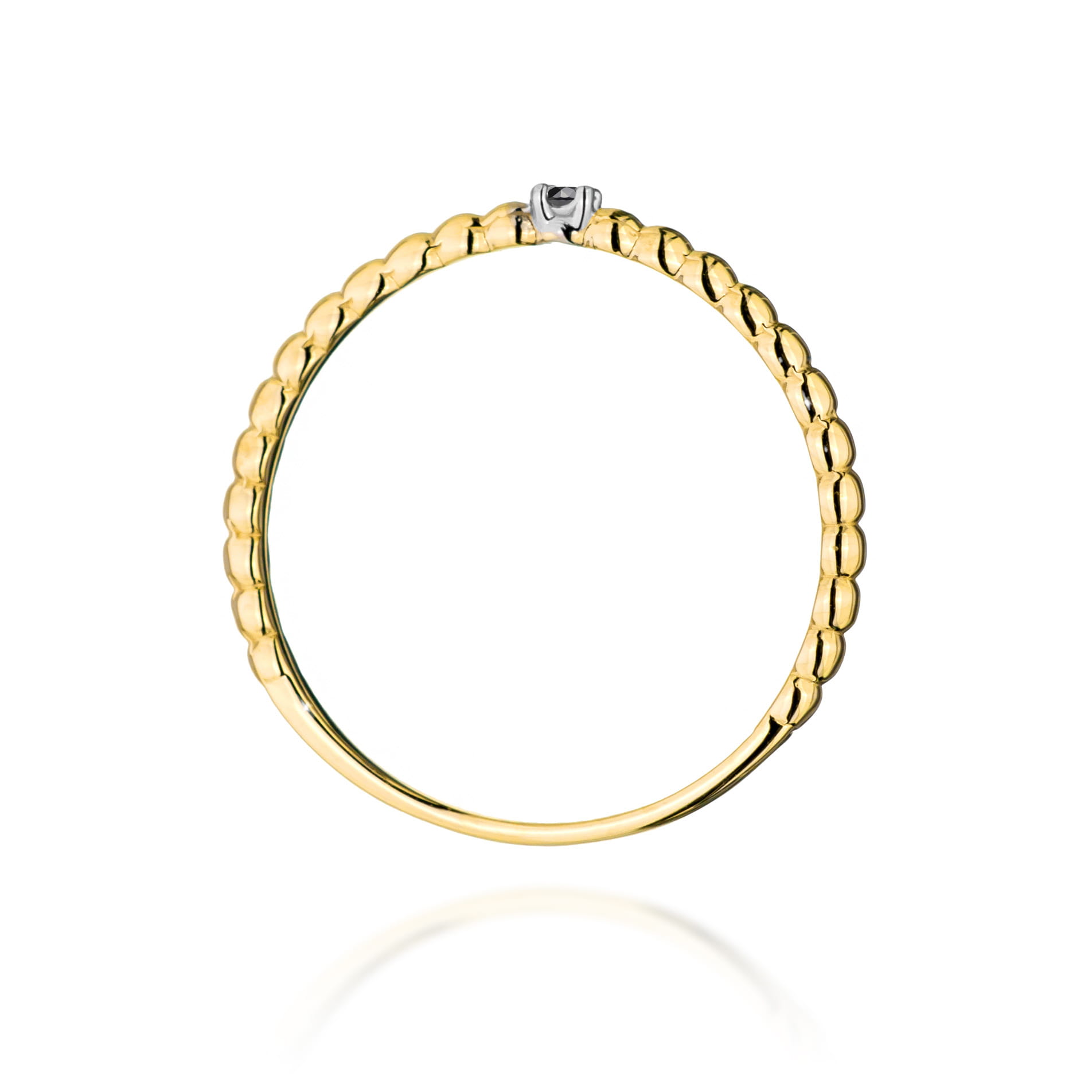 Prsteň W0601 Black Diamond 0,02ct žlté zlato Au 585/1000 - 2