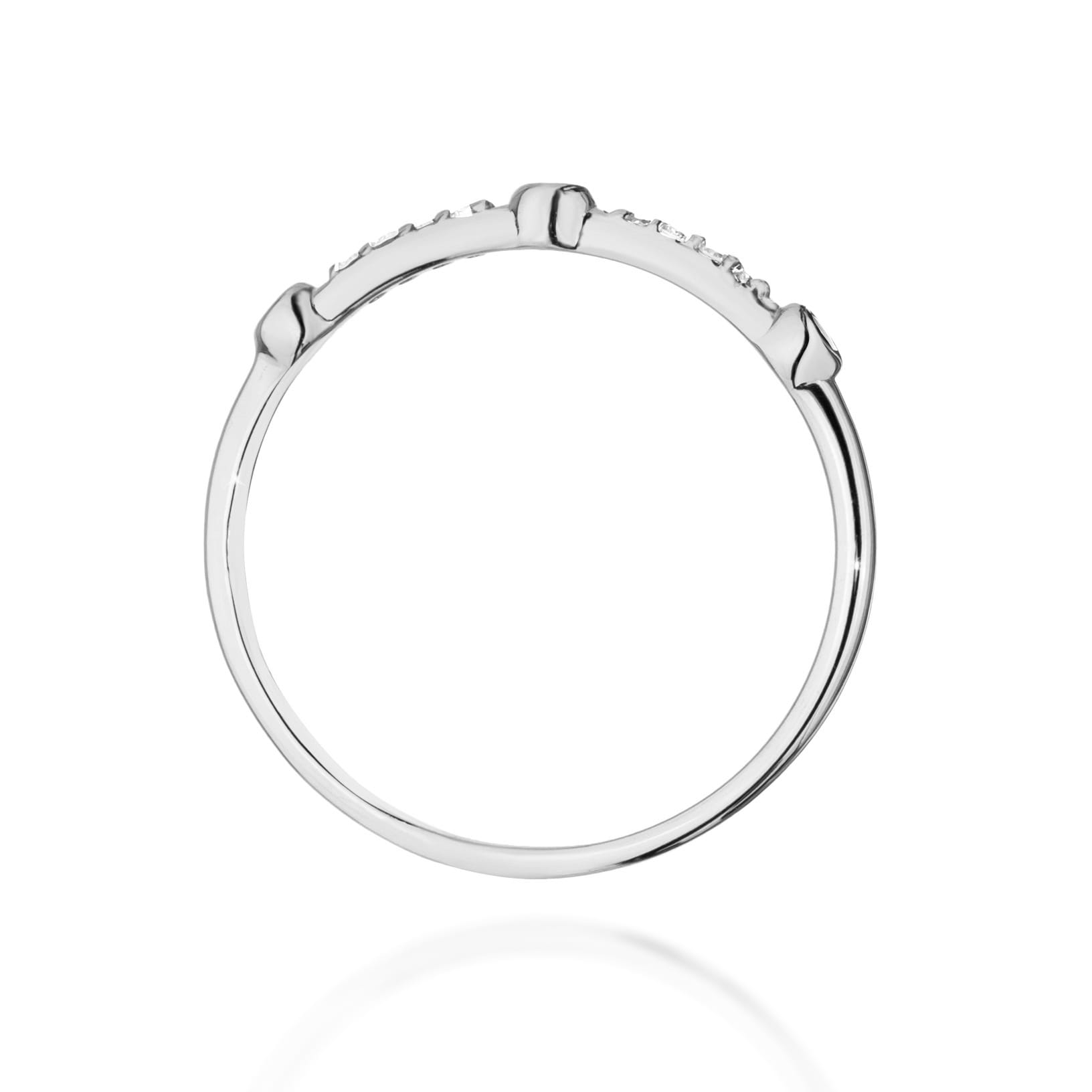 Prsteň W0604 s diamantmi, biele zlato Au 585/1000 - 2