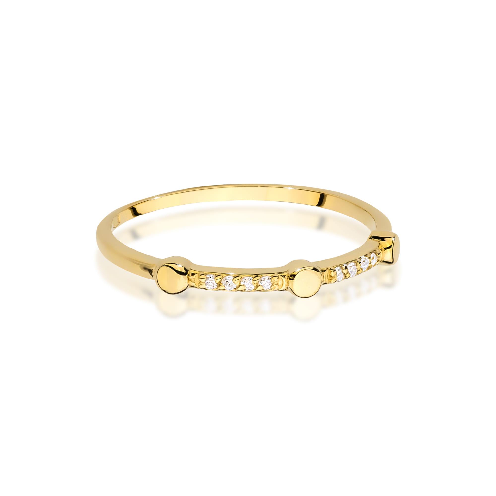 Prsteň W0604 s diamantmi, žlté zlato Au 585/1000 - 1