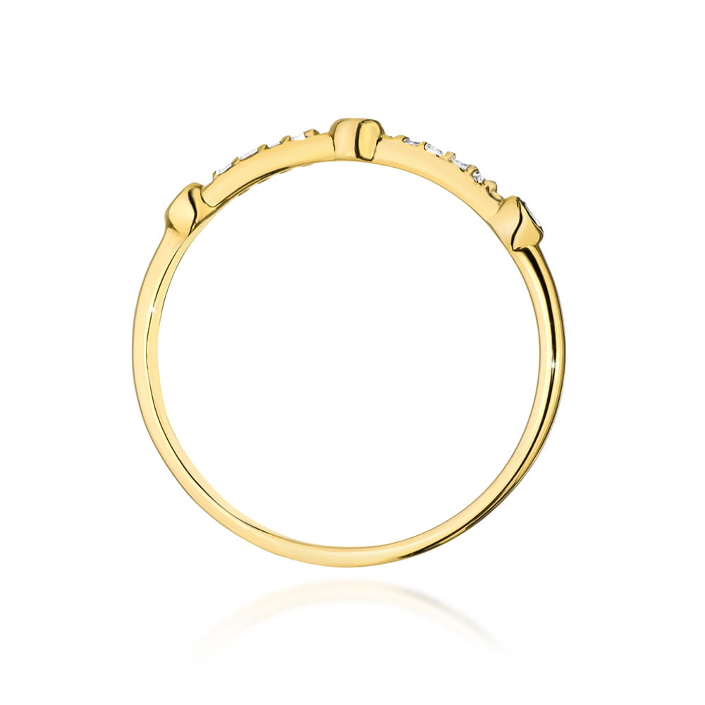 Prsteň W0604 s diamantmi, žlté zlato Au 585/1000 - 2