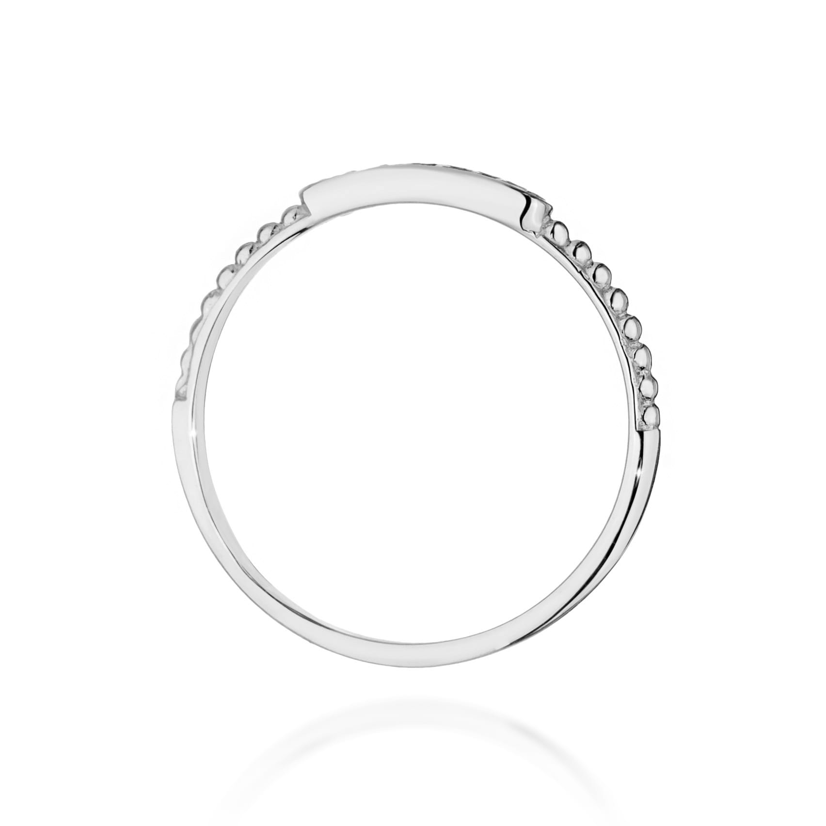 Prsteň W0606 s diamantmi, biele zlato Au 585/1000 - 2