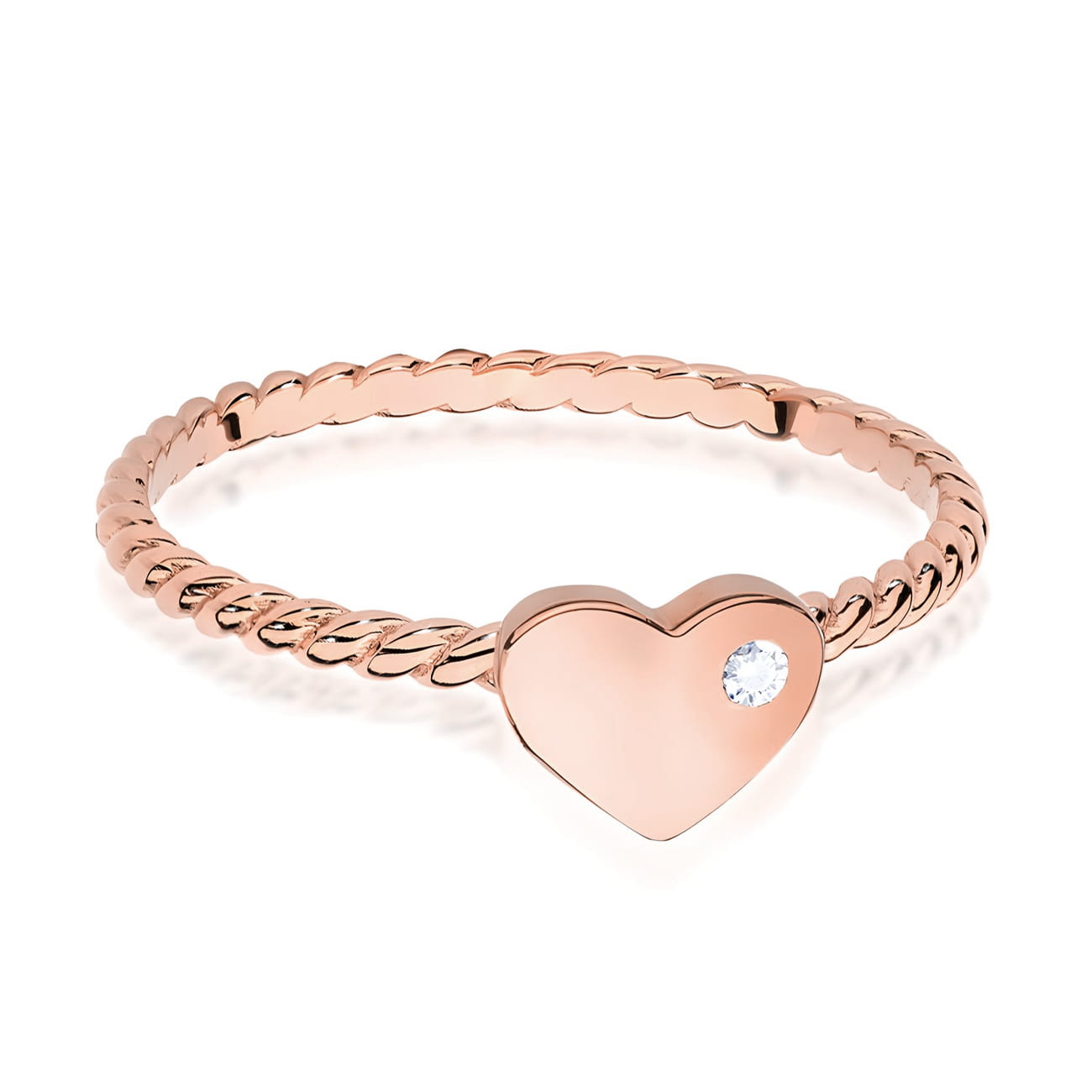 Prsteň W0610 Diamant 0,03ct ružové zlato Au 585/1000 - 1
