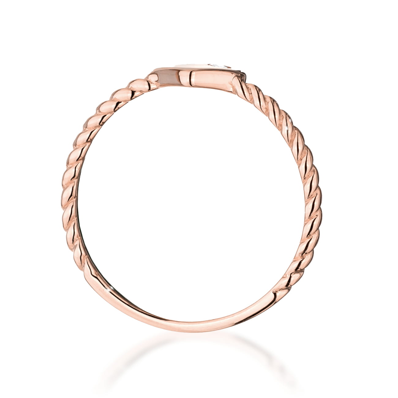 Prsteň W0610 Diamant 0,03ct ružové zlato Au 585/1000 - 2