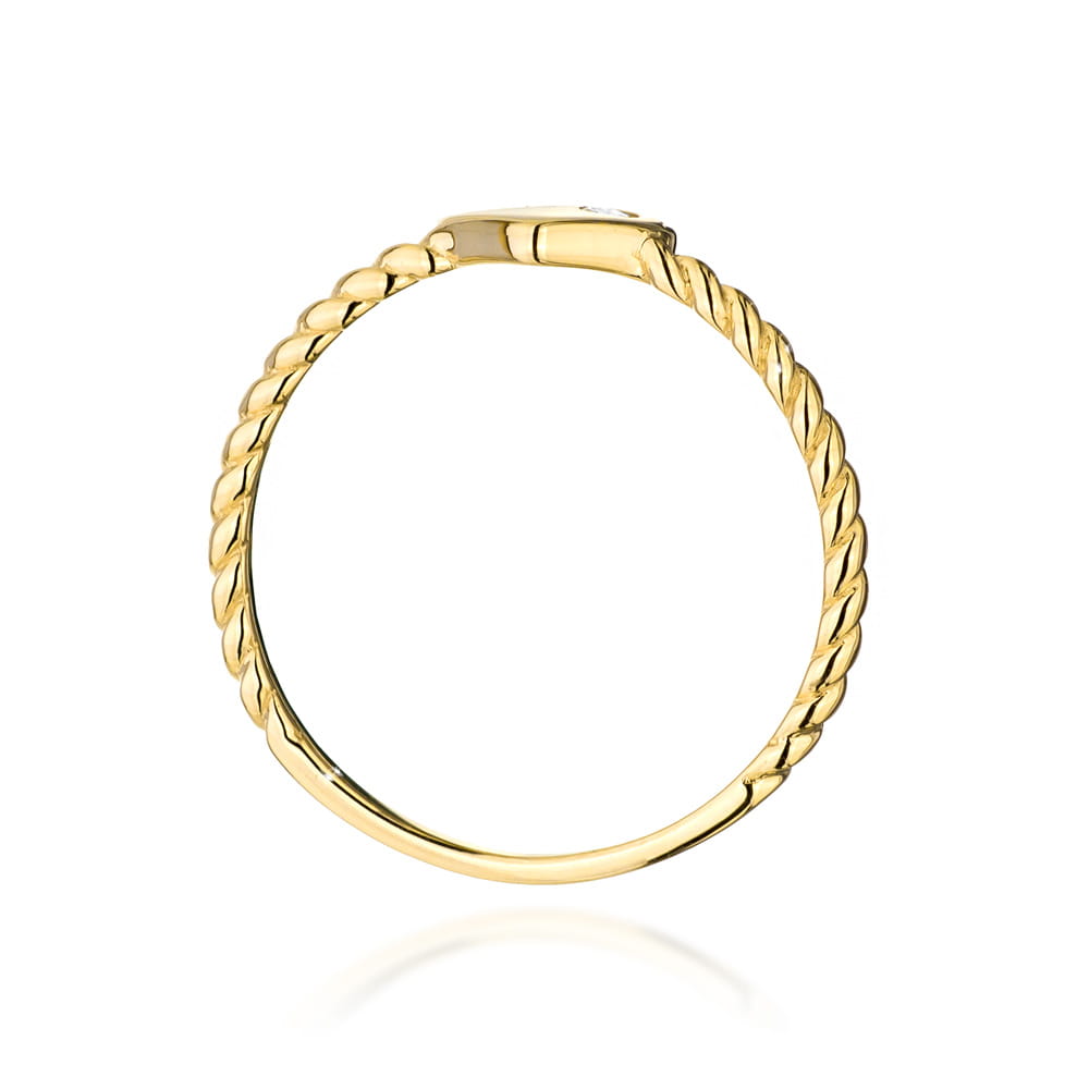 Prsteň W0610 Diamant 0,03ct žlté zlato Au 585/1000 - 2