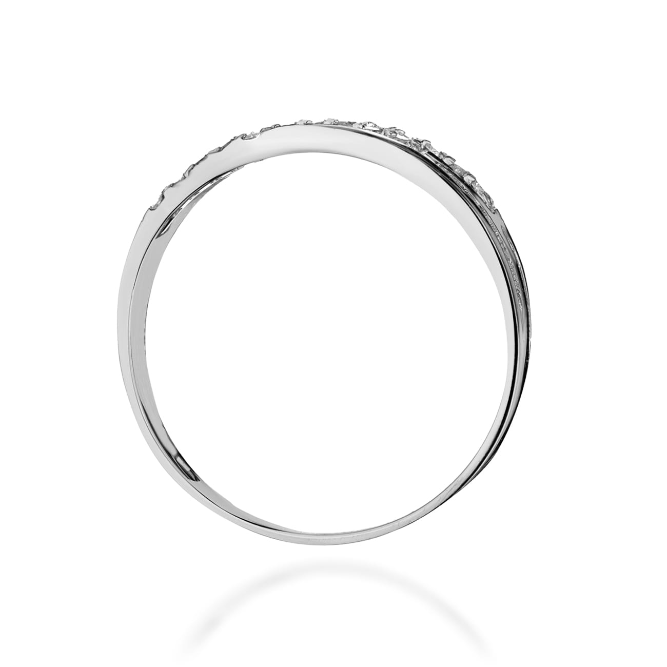 Prsteň W0612 s diamantmi, biele zlato Au 585/1000 - 2
