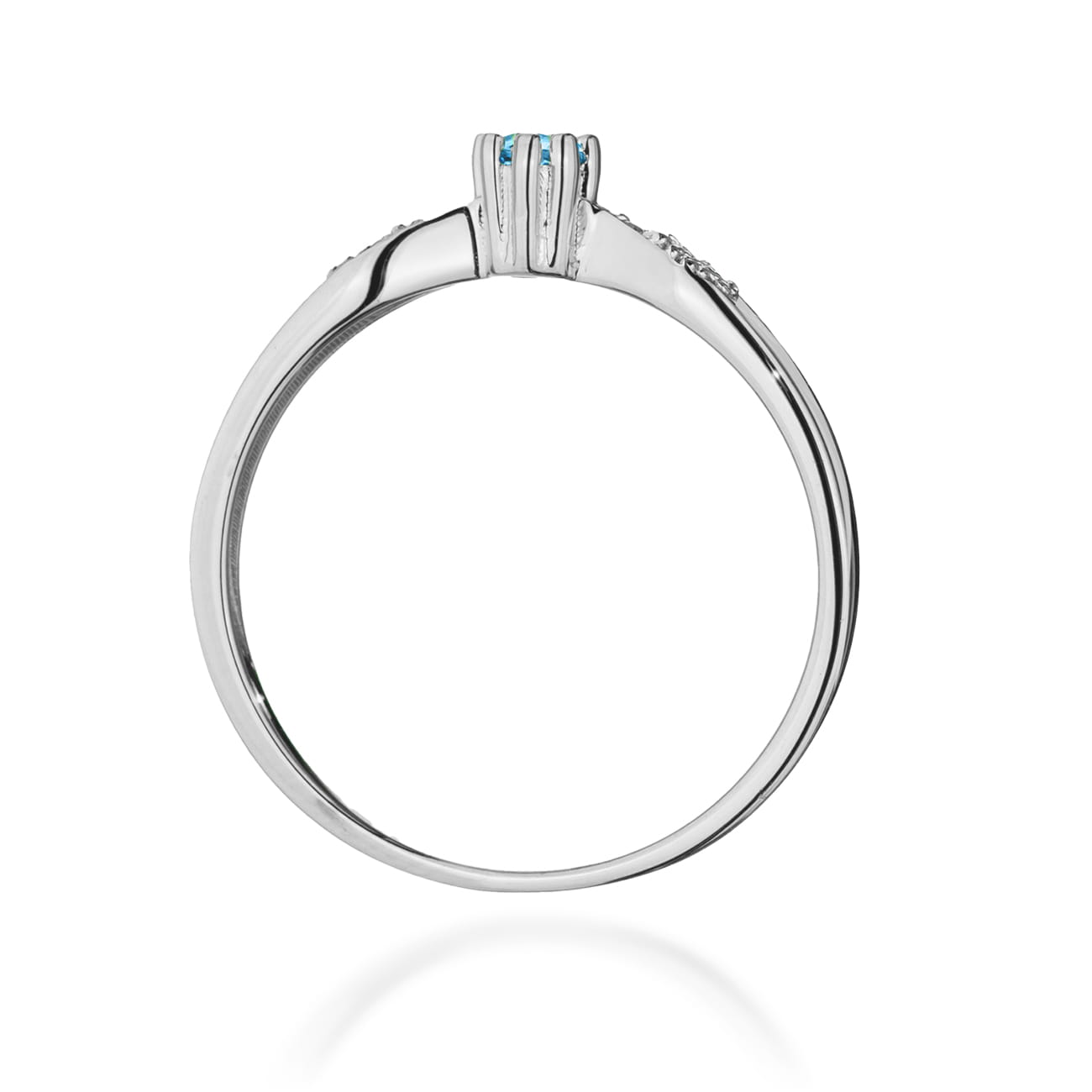 Prsteň W0613 Topaz 0,15ct biele zlato Au 585/1000 - 2