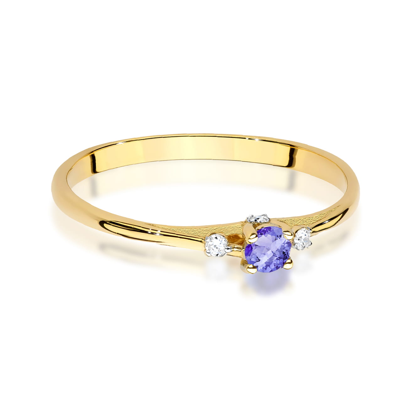 Prsteň W0614 Tanzanite 0,15ct žlté zlato Au 585/1000 - 1