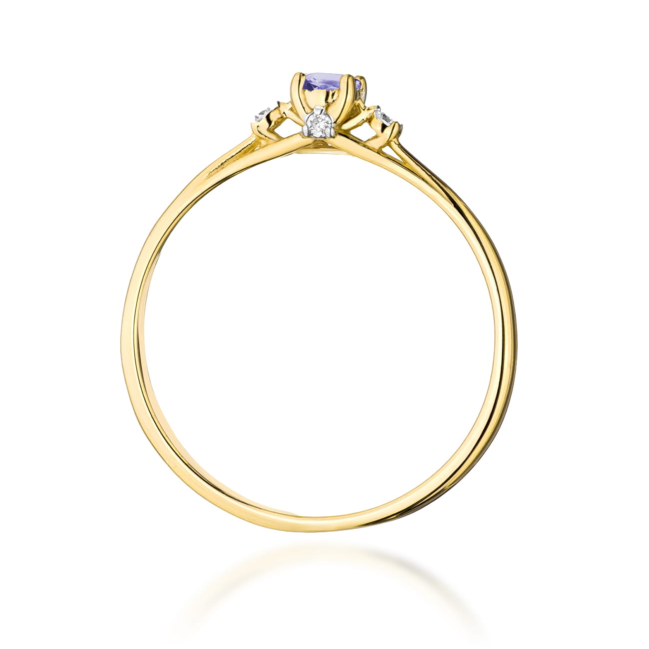 Prsteň W0614 Tanzanite 0,15ct žlté zlato Au 585/1000 - 2