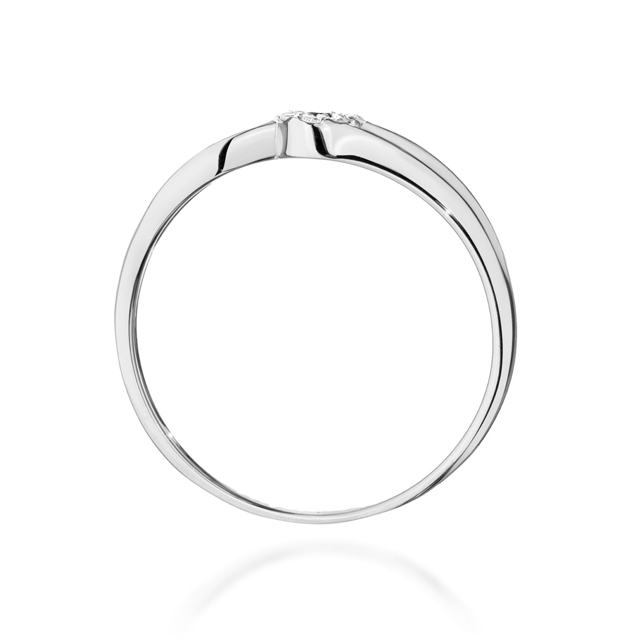 Prsteň W0615 Zafír 0,03ct biele zlato Au 585/1000 - 2