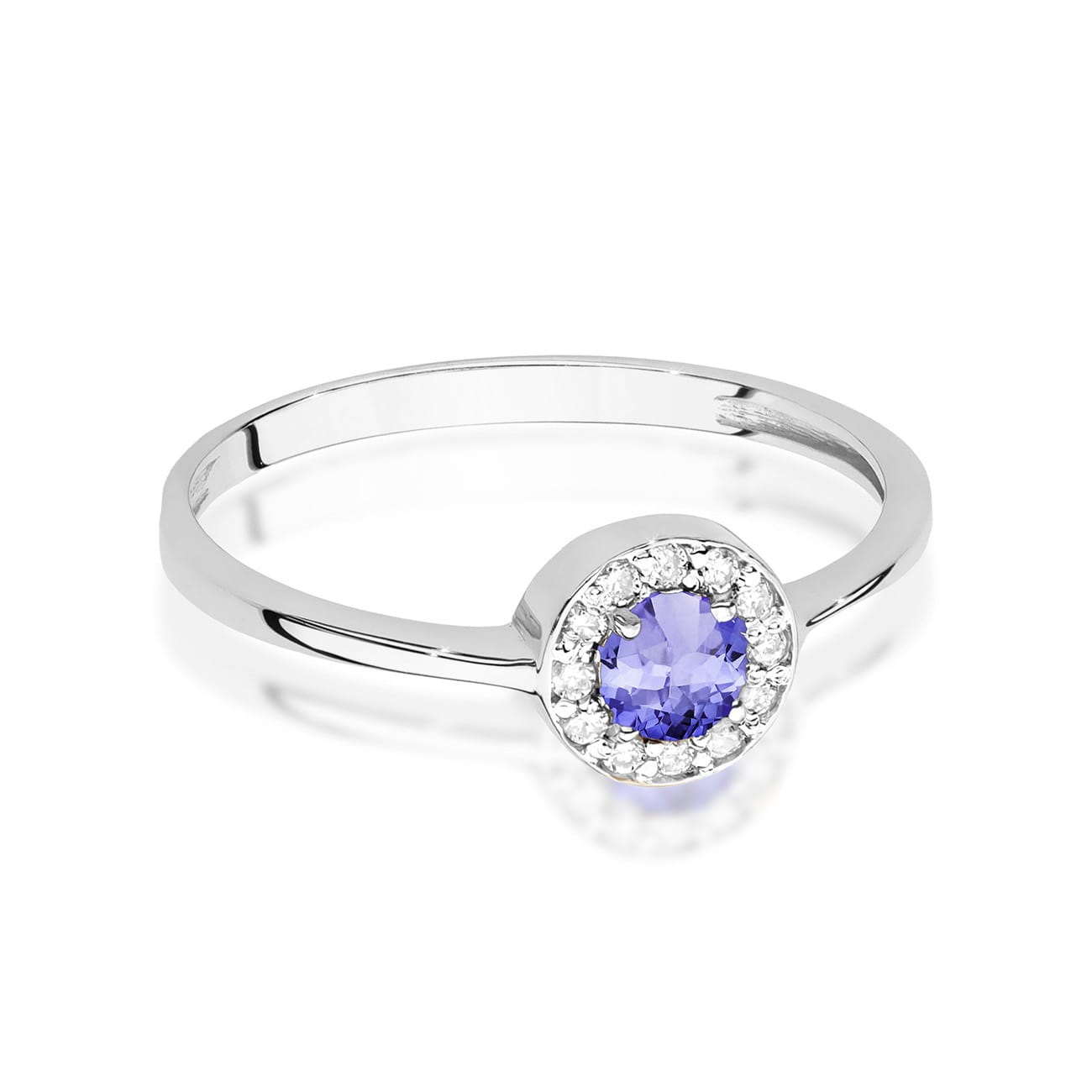 W0616 Tanzanitový prsteň 0,35ct biele zlato Au 585/1000 - 1