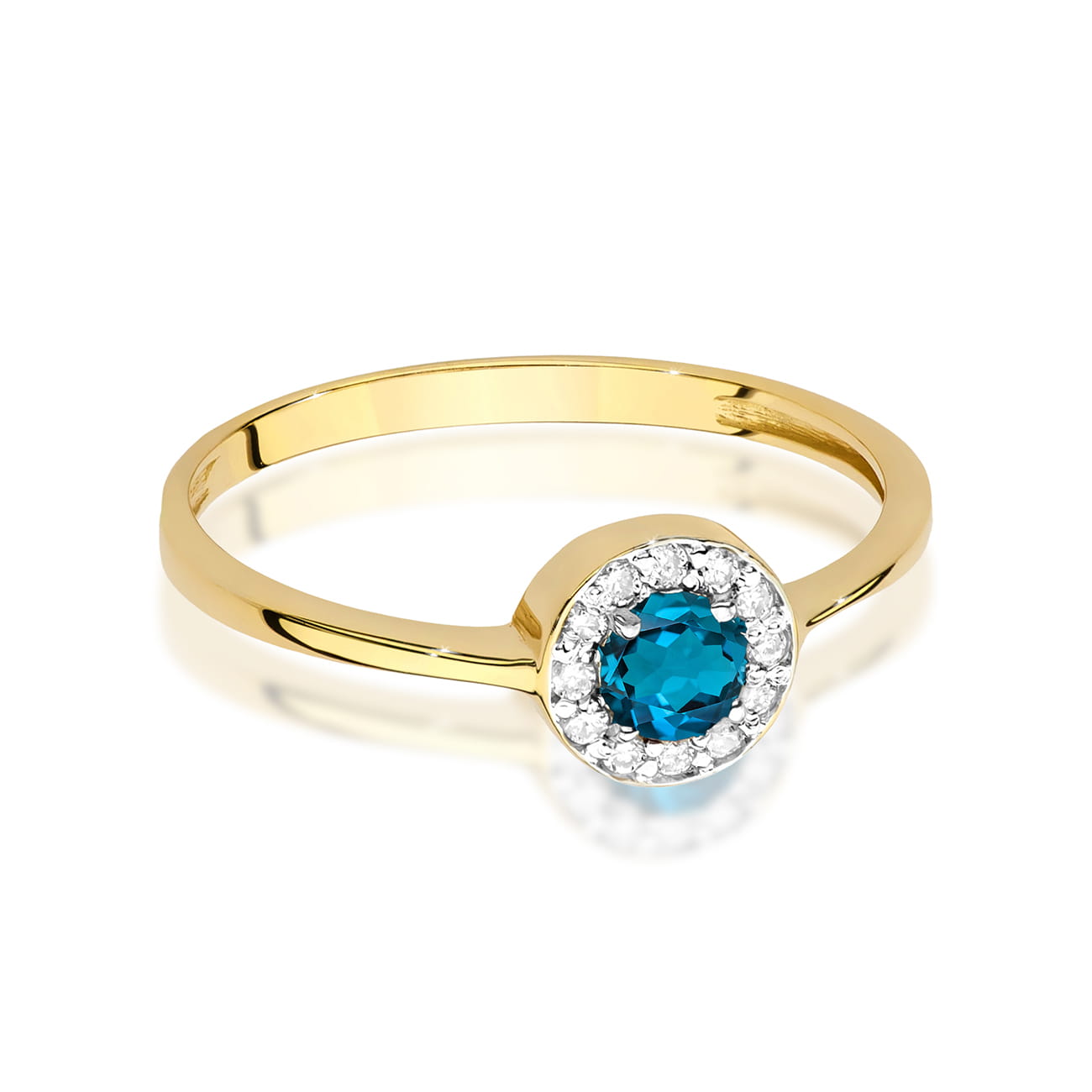 Prsteň W0616 Topaz 0,25ct žlté zlato Au 585/1000 - 1