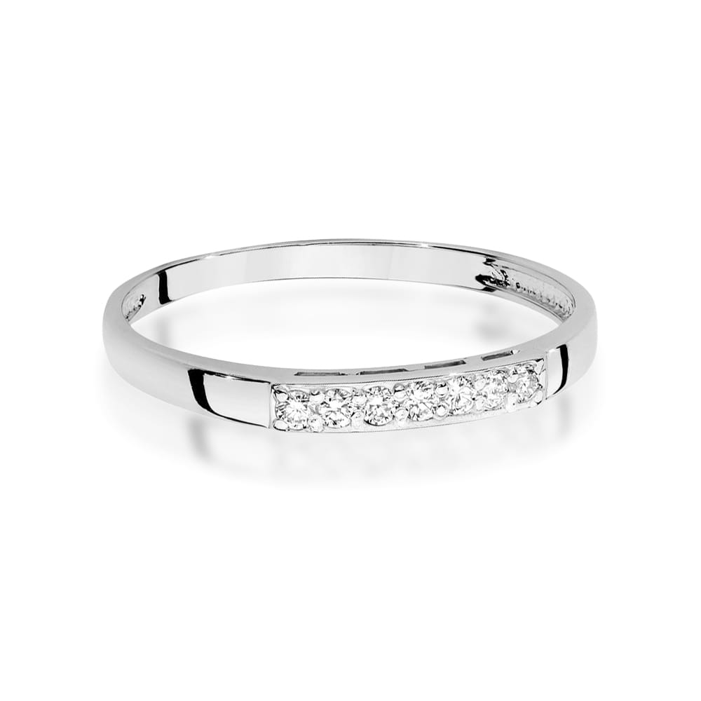 Prsteň W0619 s diamantmi, biele zlato Au 585/1000 - 1