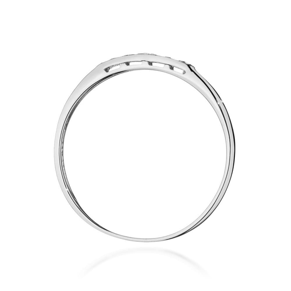 Prsteň W0619 s diamantmi, biele zlato Au 585/1000 - 2