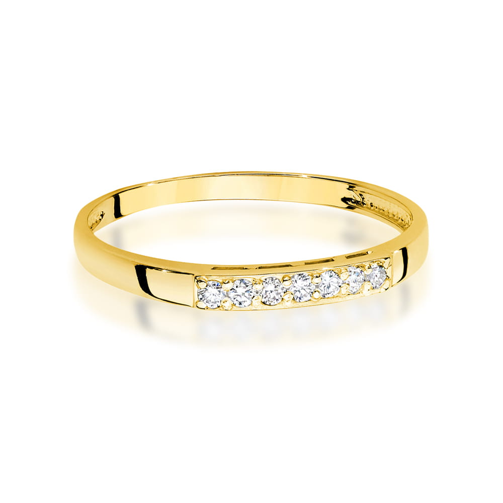 Prsteň W0619 s diamantmi, žlté zlato Au 585/1000 - 1