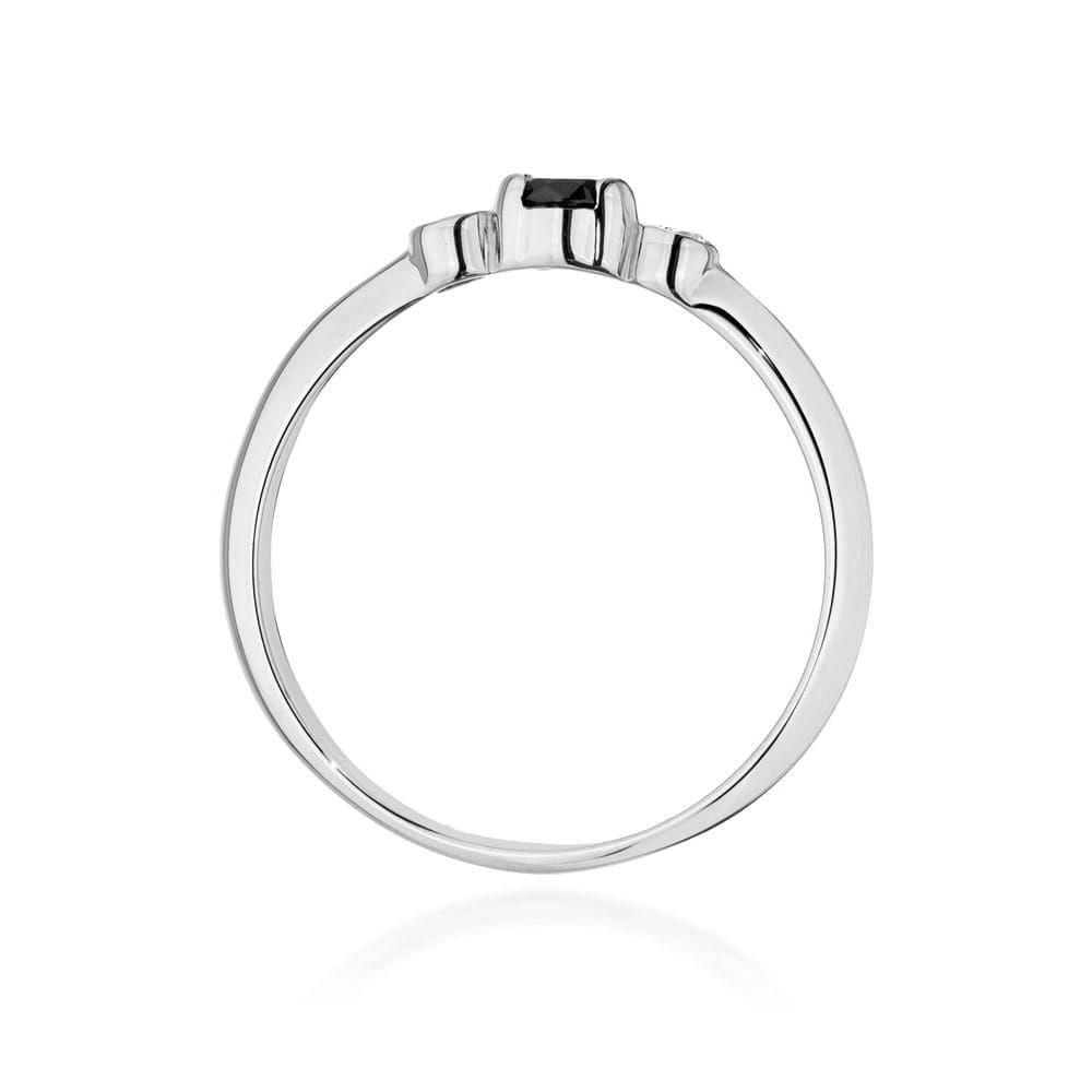 W0620 Prsteň Black Diamond 0.12ct biele zlato Au 585/1000 - 2