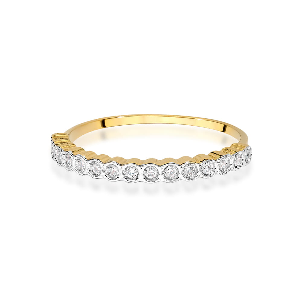 Prsteň W0634 s diamantmi, žlté zlato Au 585/1000 - 1