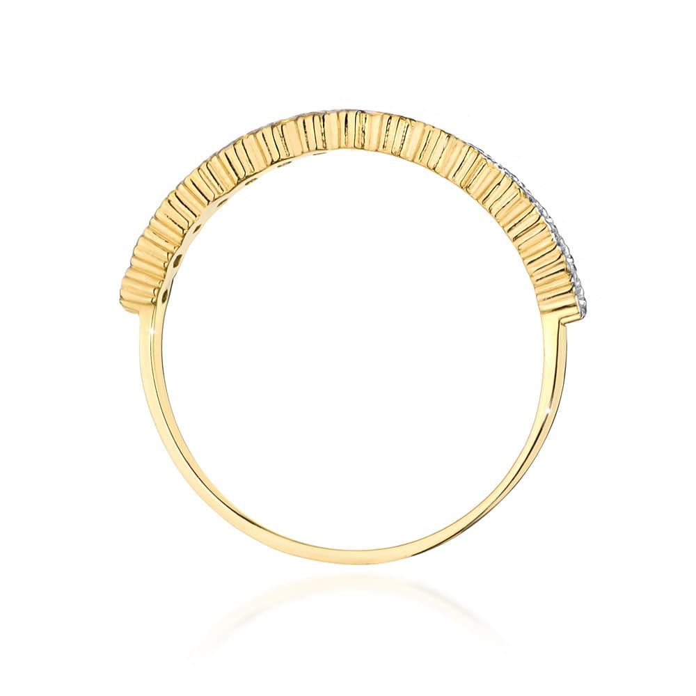 Prsteň W0634 s diamantmi, žlté zlato Au 585/1000 - 2