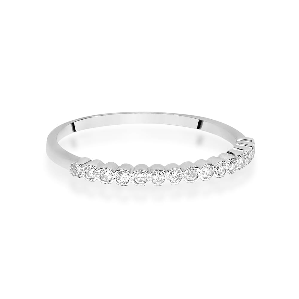 Prsteň W0635 s diamantmi, biele zlato Au 585/1000 - 1