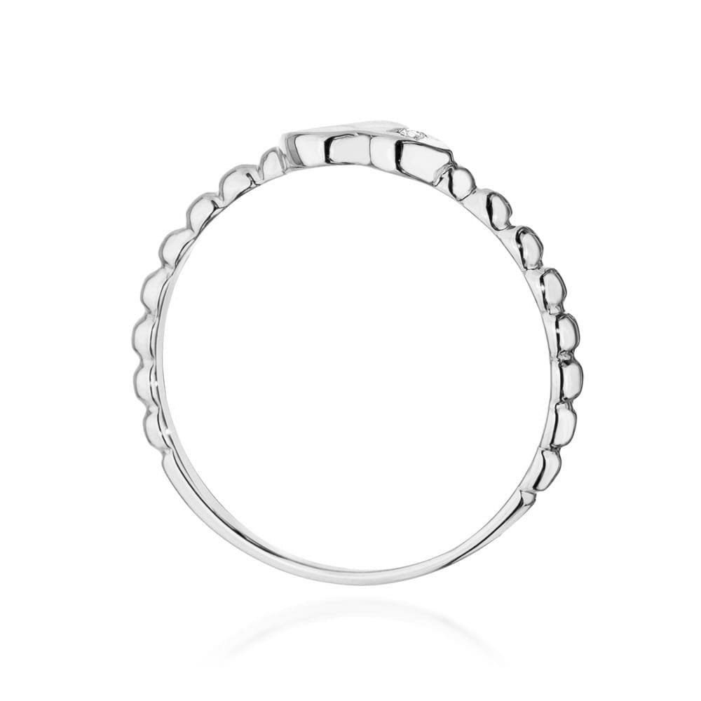 Prsteň W0637 Diamant 0,01ct biele zlato Au 585/1000 - 2