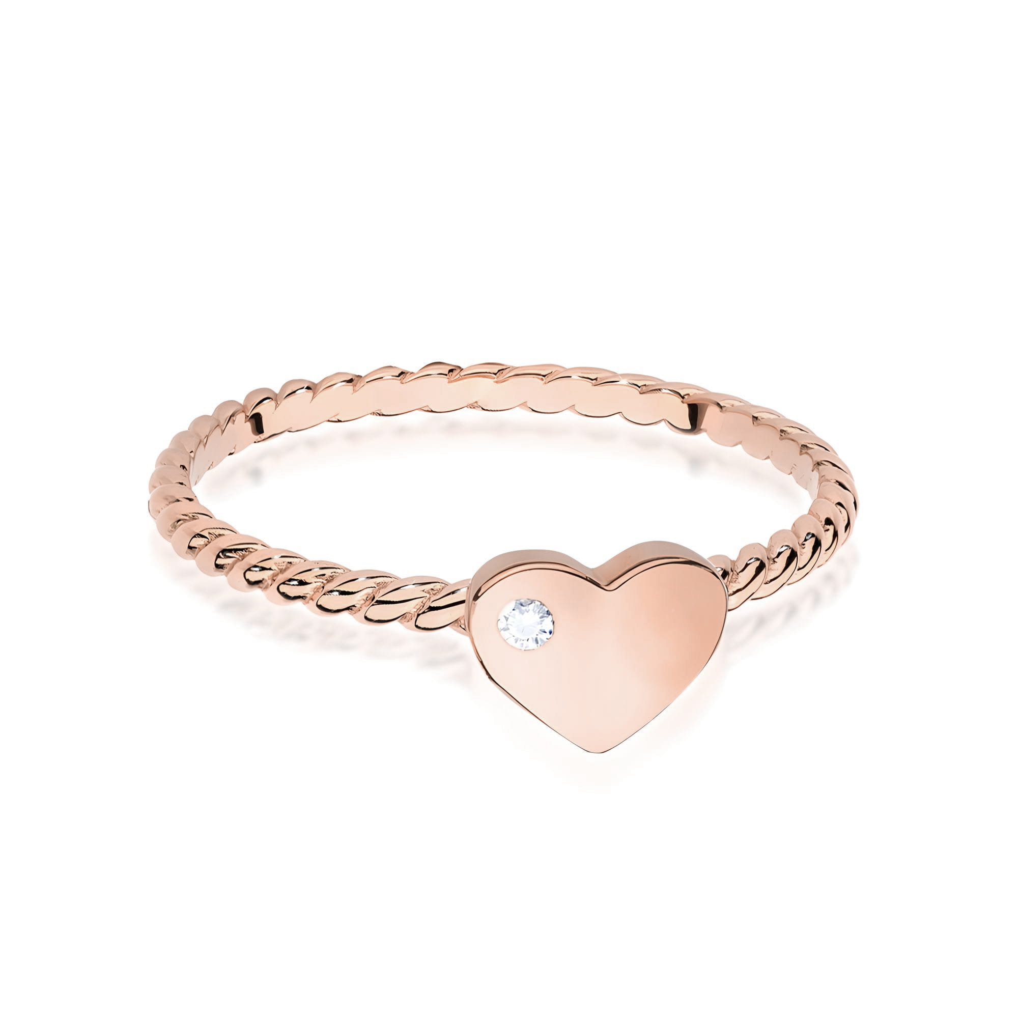 Prsteň W0637 Diamant 0,01ct ružové zlato Au 585/1000 - 1