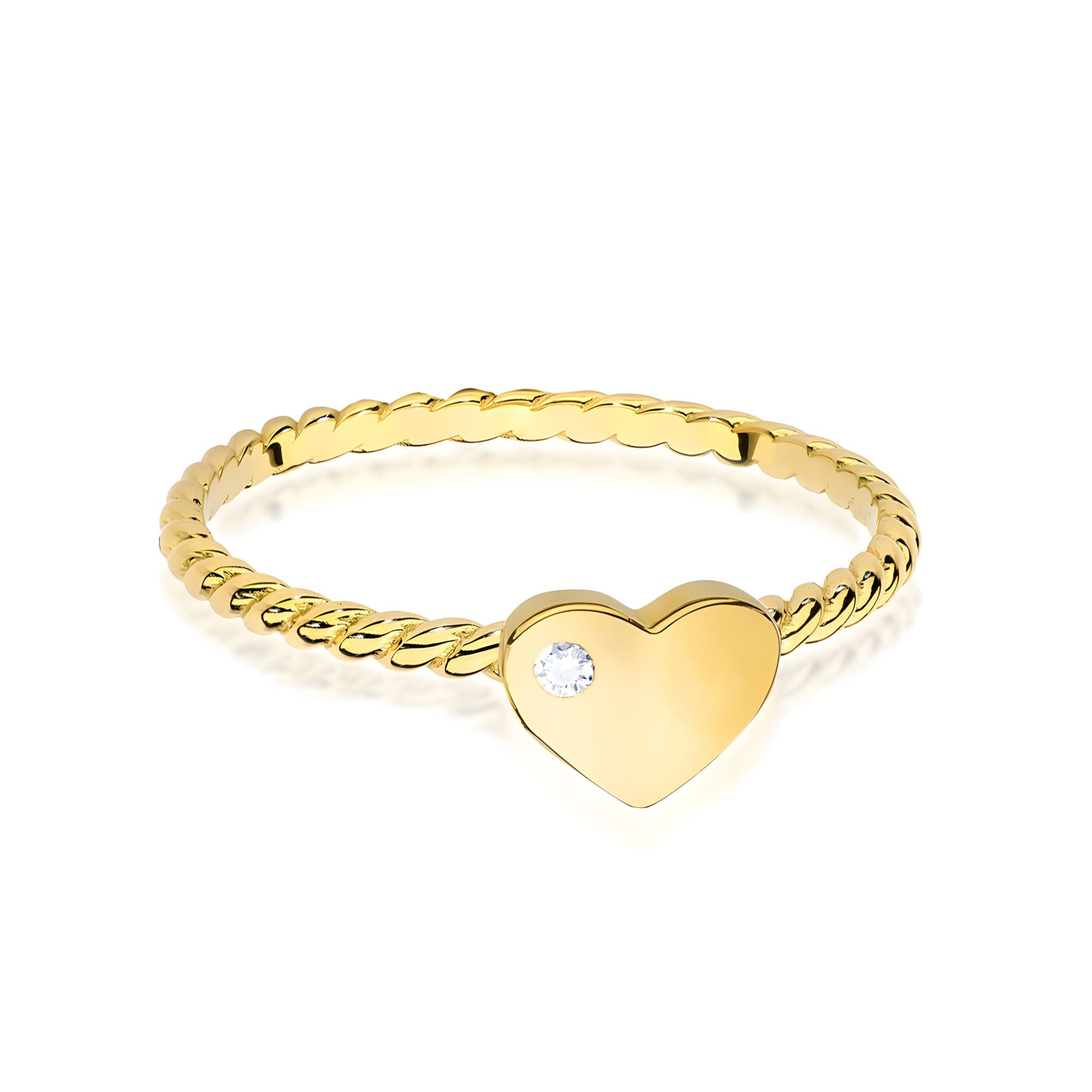 Prsteň W0637 Diamant 0,01ct žlté zlato Au 585/1000 - 1