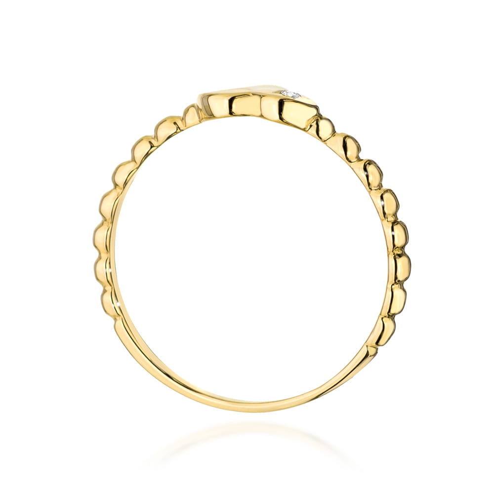 Prsteň W0637 Diamant 0,01ct žlté zlato Au 585/1000 - 2