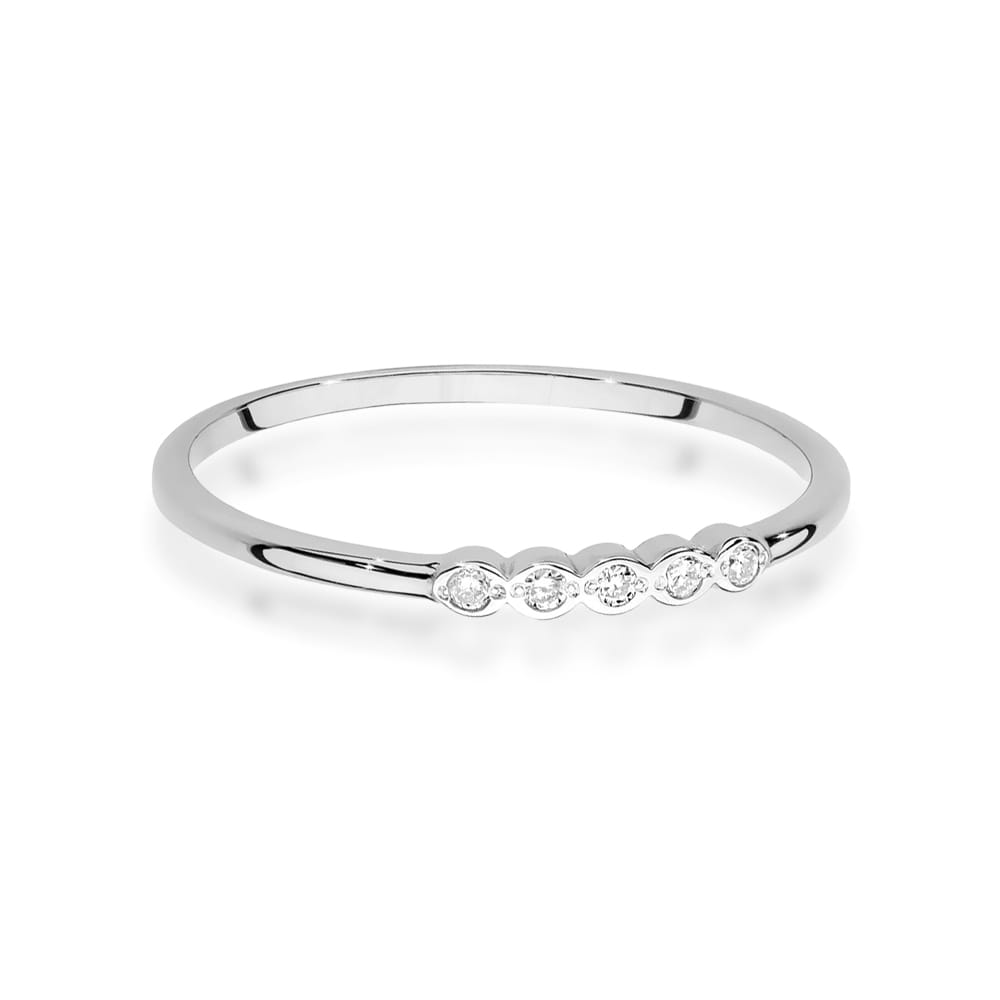 W0638 prsteň s diamantmi, biele zlato Au 585/1000 - 1