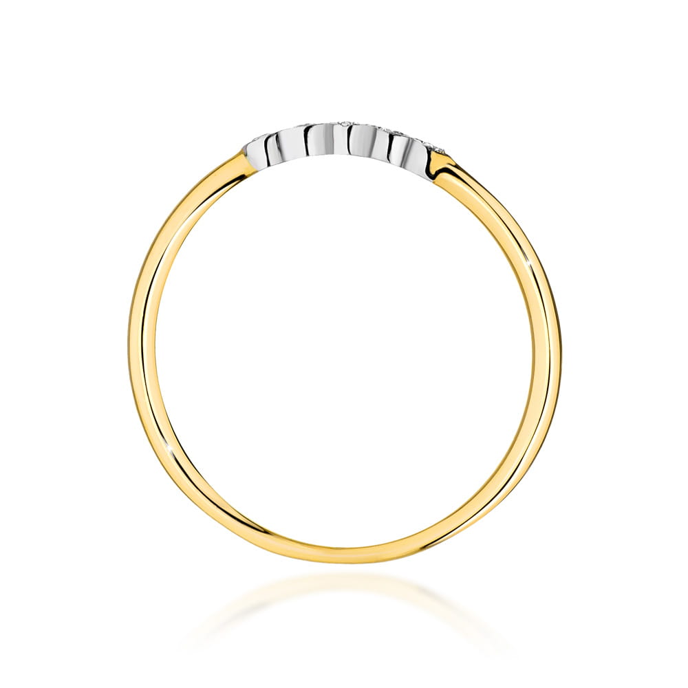 Prsteň W0638 s diamantmi, žlté zlato Au 585/1000 - 2