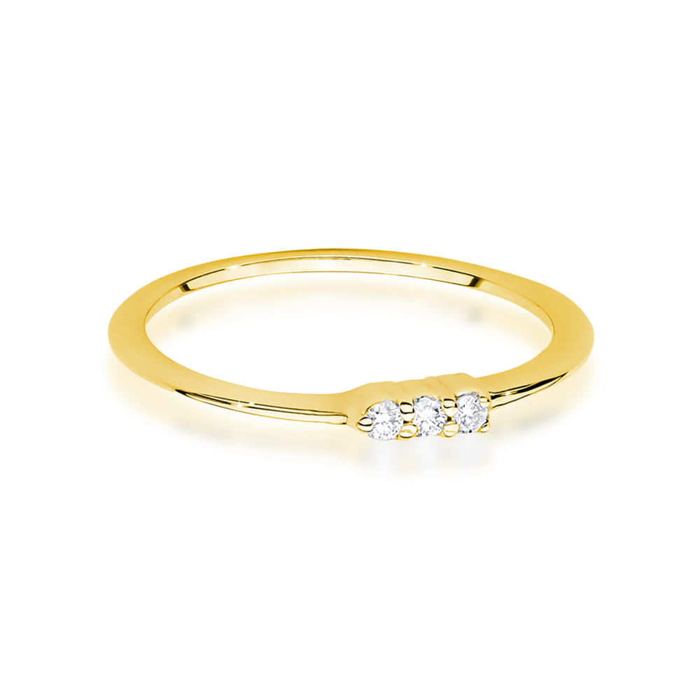 Prsteň W0639 s diamantmi, žlté zlato Au 585/1000 - 1