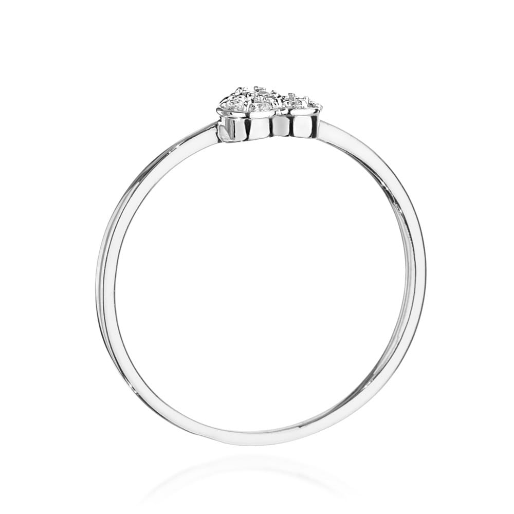 Prsteň W0641 s diamantmi, biele zlato Au 585/1000 - 2