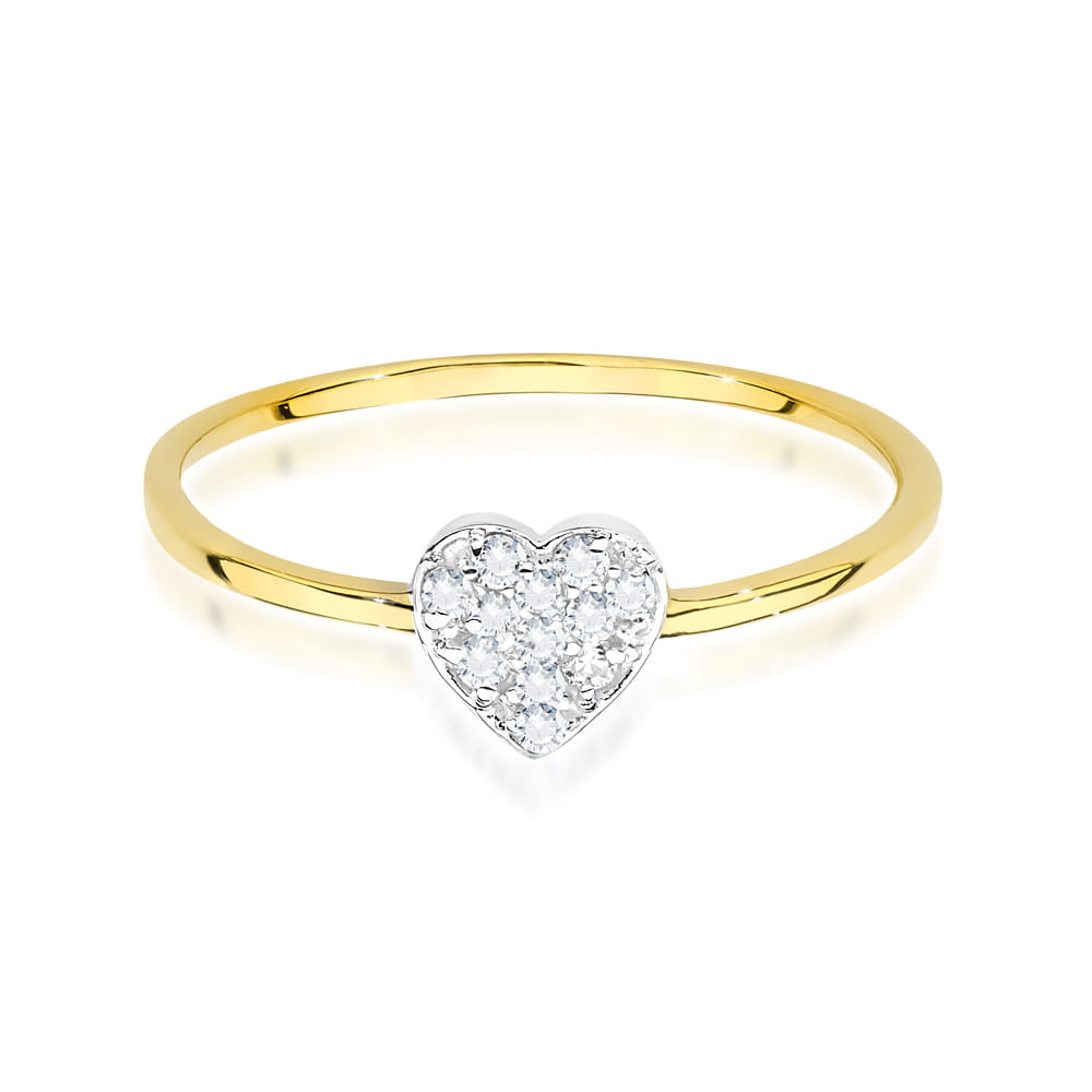 Prsteň W0641 s diamantmi, žlté zlato Au 585/1000 - 1