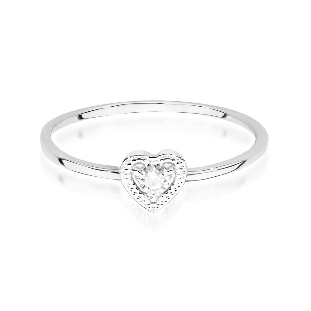 Prsteň W0642 Diamant 0,02ct biele zlato Au 585/1000 - 1