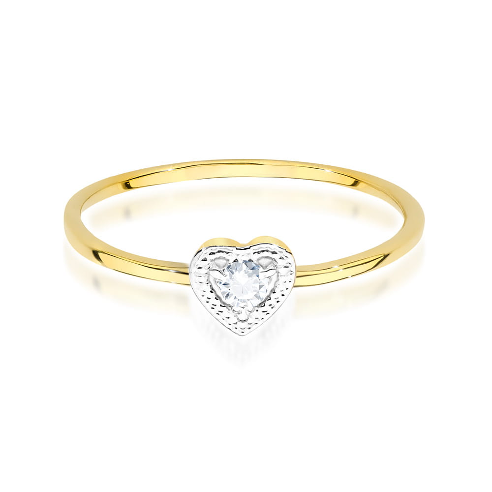 Prsteň W0642 Diamant 0,02ct žlté zlato Au 585/1000 - 1