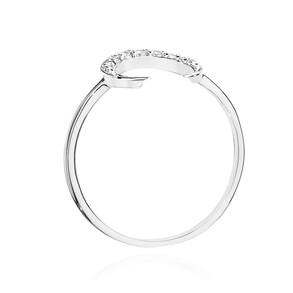 Prsteň W0646 s diamantmi, biele zlato Au 585/1000 - 2