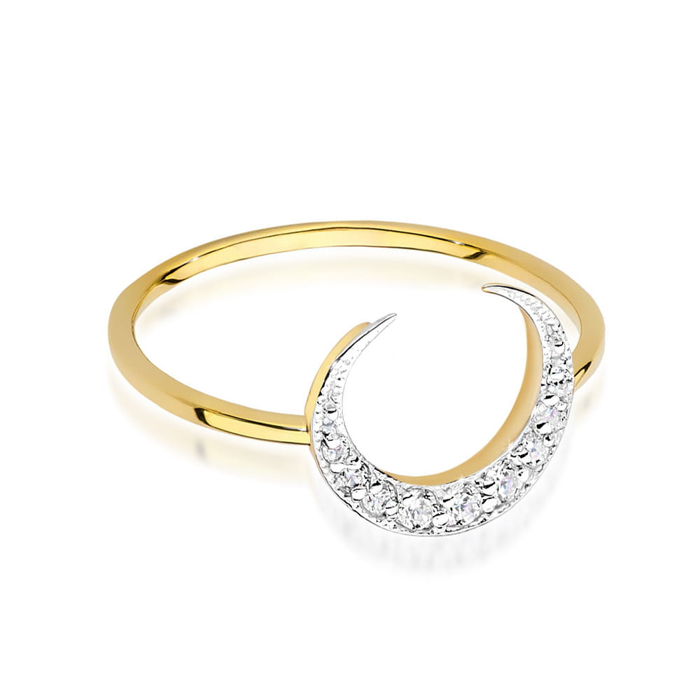 Prsteň W0646 s diamantmi, žlté zlato Au 585/1000 - 1