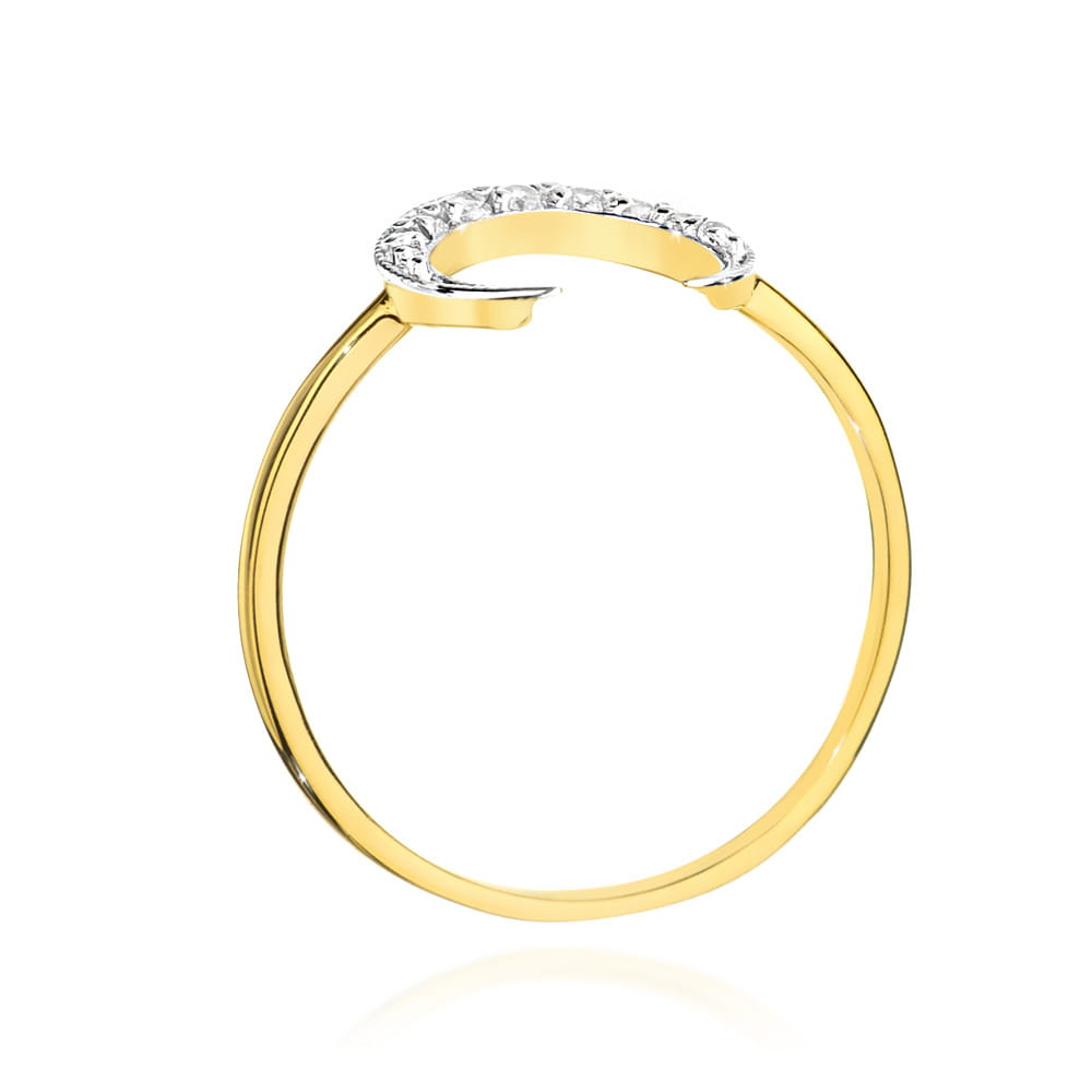 Prsteň W0646 s diamantmi, žlté zlato Au 585/1000 - 2