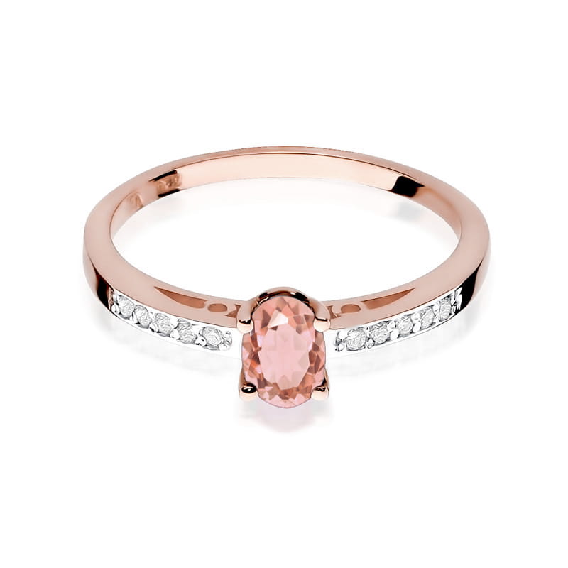 W067 Morganit prsteň 0,40ct ružové zlato Au 585/1000 - 1