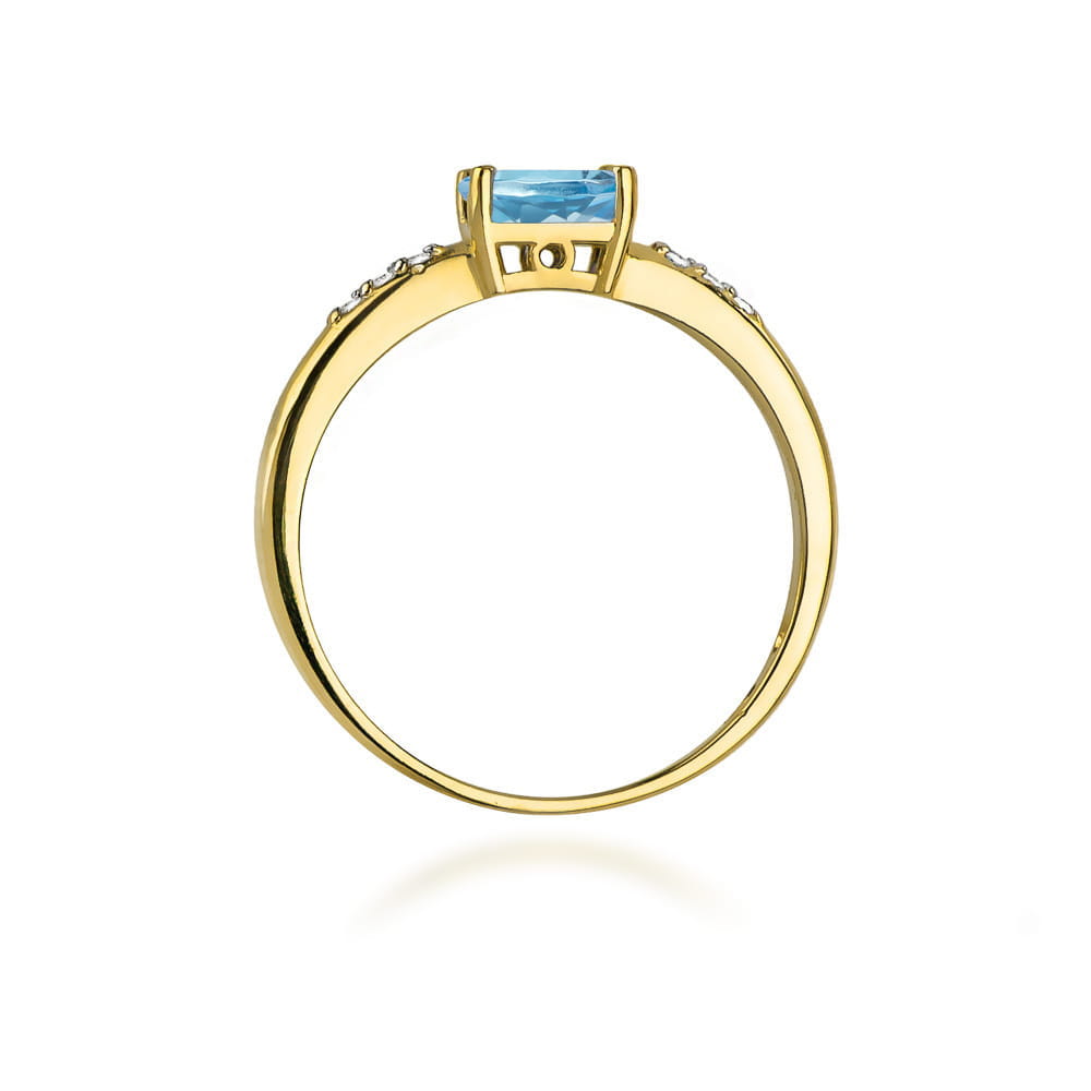 W077 Topaz prsteň 0,50ct žlté zlato Au 585/1000 - 2